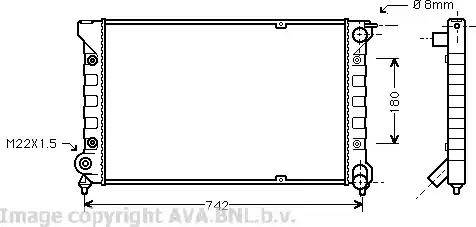 Ava Quality Cooling VWA2041 - Radiator, engine cooling autospares.lv