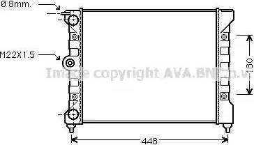 Ava Quality Cooling VWA2038 - Radiator, engine cooling autospares.lv