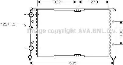 Ava Quality Cooling VWA2191 - Radiator, engine cooling autospares.lv