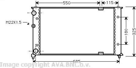 Ava Quality Cooling VWA2192 - Radiator, engine cooling autospares.lv