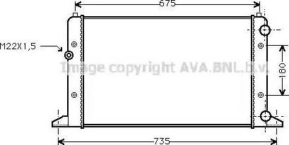 Ava Quality Cooling VWA2160 - Radiator, engine cooling autospares.lv