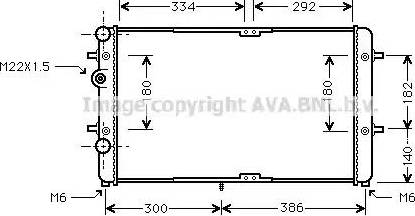 Ava Quality Cooling VWA2180 - Radiator, engine cooling autospares.lv