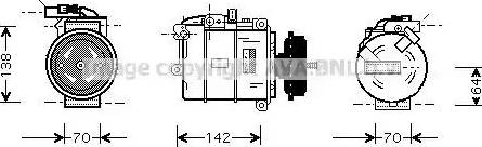 Ava Quality Cooling VWAK087 - Compressor, air conditioning autospares.lv