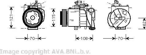 Ava Quality Cooling VW K064 - Compressor, air conditioning autospares.lv