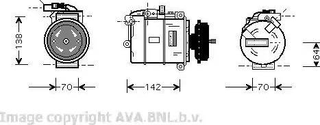 Ava Quality Cooling VWK087 - Compressor, air conditioning autospares.lv