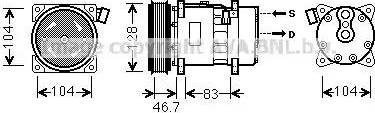 Ava Quality Cooling VWK309 - Compressor, air conditioning autospares.lv