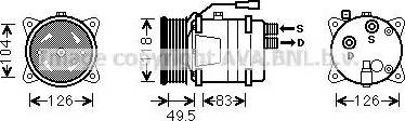 Ava Quality Cooling VWK303 - Compressor, air conditioning autospares.lv