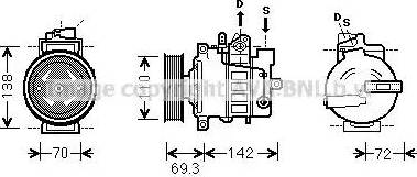 Ava Quality Cooling VWK318 - Compressor, air conditioning autospares.lv