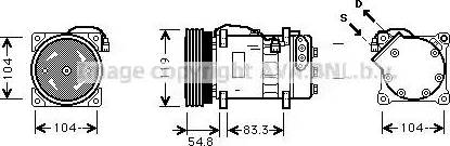 Ava Quality Cooling VW K281 - Compressor, air conditioning autospares.lv