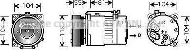 Ava Quality Cooling VW K270 - Compressor, air conditioning autospares.lv