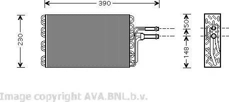 Ava Quality Cooling VW V185 - Evaporator, air conditioning autospares.lv