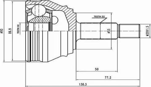 Aywiparts AW1510080A - Joint Kit, drive shaft autospares.lv