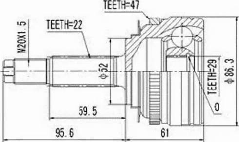 Aywiparts AW1510081A - Joint Kit, drive shaft autospares.lv