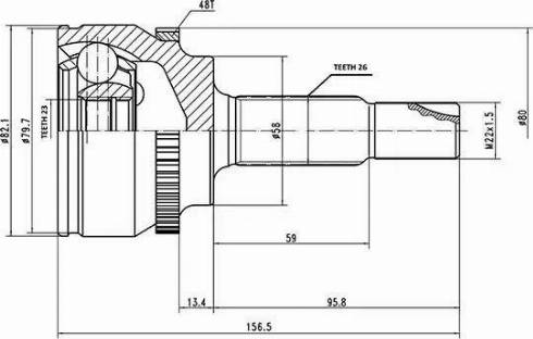 Aywiparts AW1510070A - Joint Kit, drive shaft autospares.lv