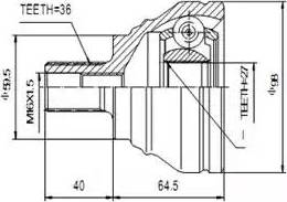 Aywiparts AW1510196 - Joint Kit, drive shaft autospares.lv