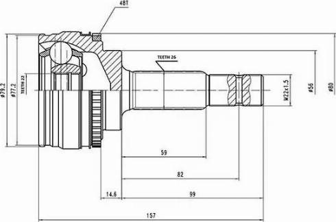 Aywiparts AW1510109A - Joint Kit, drive shaft autospares.lv