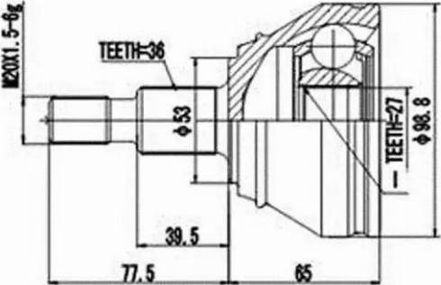 Aywiparts AW1510862 - Joint Kit, drive shaft autospares.lv