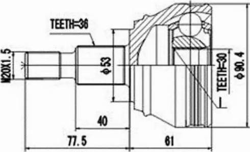 Aywiparts AW1510340 - Joint Kit, drive shaft autospares.lv