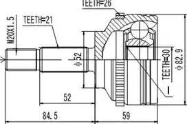 Aywiparts AW1510205A - Joint Kit, drive shaft autospares.lv