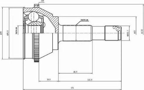 Aywiparts AW1510706A - Joint Kit, drive shaft autospares.lv