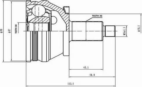 Aywiparts AW1511017 - Joint Kit, drive shaft autospares.lv