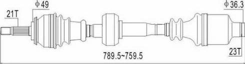 Aywiparts AW1530113 - Drive Shaft autospares.lv