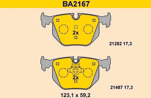 Barum BA2167 - Brake Pad Set, disc brake autospares.lv