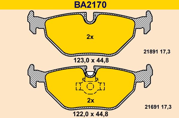 Barum BA2170 - Brake Pad Set, disc brake autospares.lv