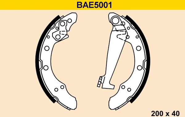 Barum BAE5001 - Brake Shoe Set autospares.lv