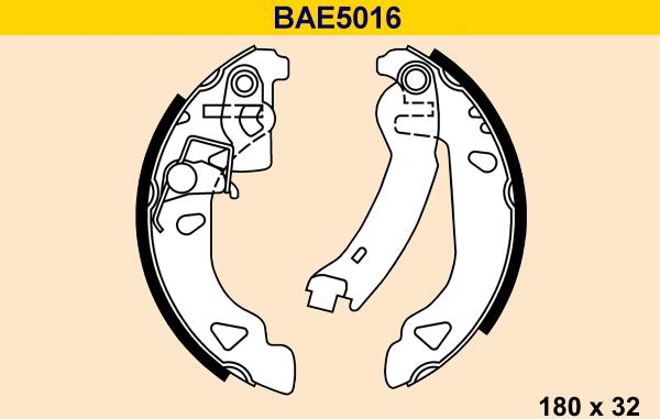 Barum BAE5016 - Brake Shoe Set autospares.lv