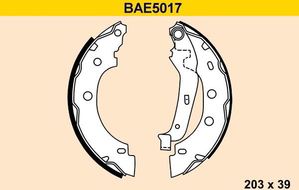 Barum BAE5017 - Brake Shoe Set autospares.lv