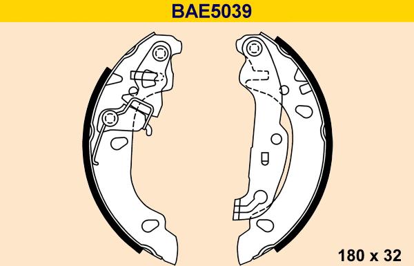 Barum BAE5039 - Brake Shoe Set autospares.lv