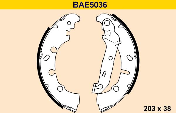 Barum BAE5036 - Brake Shoe Set autospares.lv