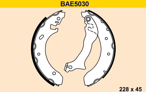 Barum BAE5030 - Brake Shoe Set autospares.lv