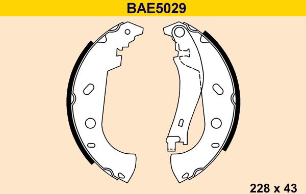 Barum BAE5029 - Brake Shoe Set autospares.lv