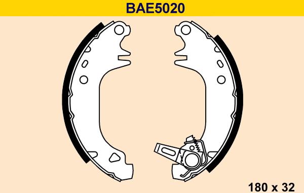 Barum BAE5020 - Brake Shoe Set autospares.lv