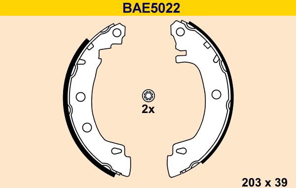 Barum BAE5022 - Brake Shoe Set autospares.lv