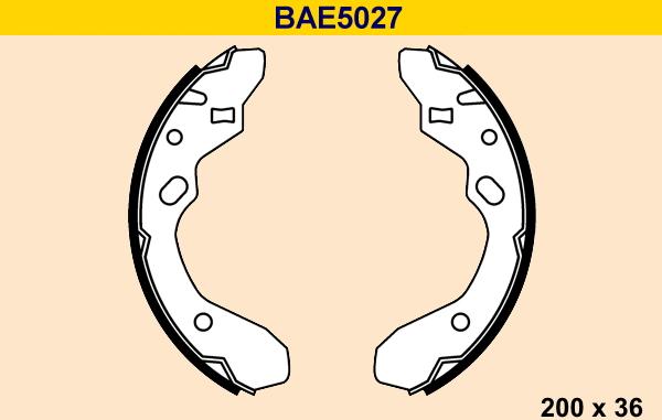 Barum BAE5027 - Brake Shoe Set autospares.lv