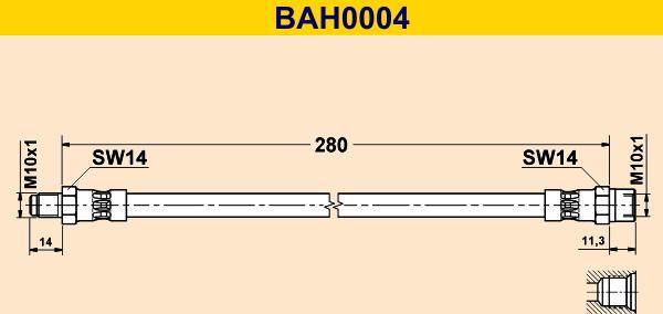 Barum BAH0004 - Brake Hose autospares.lv