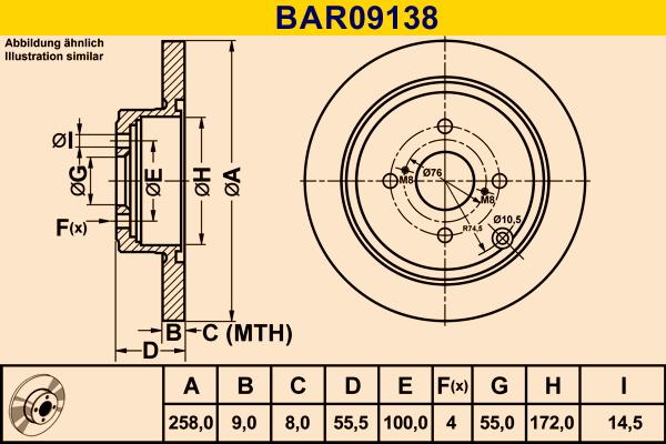 Barum BAR09138 - Brake Disc autospares.lv