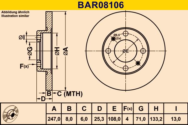 Barum BAR08106 - Brake Disc autospares.lv