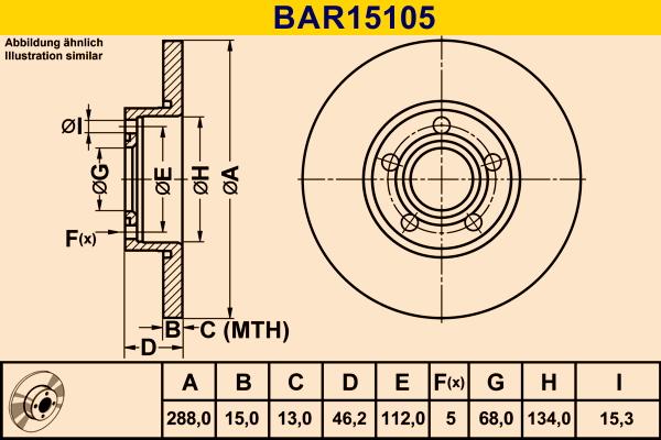 Barum BAR15105 - Brake Disc autospares.lv