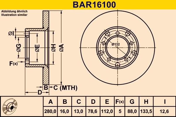 Barum BAR16100 - Brake Disc autospares.lv