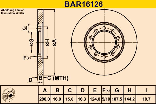 Barum BAR16126 - Brake Disc autospares.lv