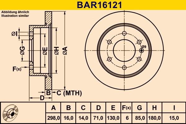 Barum BAR16121 - Brake Disc autospares.lv