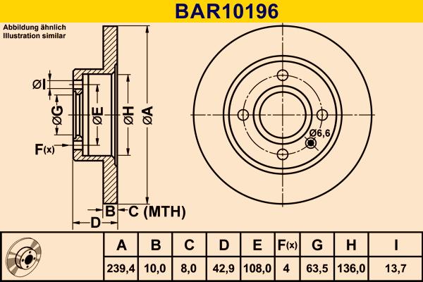 Barum BAR10196 - Brake Disc autospares.lv