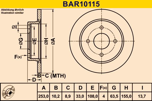 Barum BAR10115 - Brake Disc autospares.lv