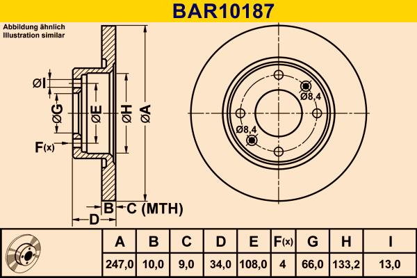 Barum BAR10187 - Brake Disc autospares.lv