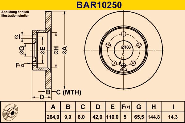 Barum BAR10250 - Brake Disc autospares.lv