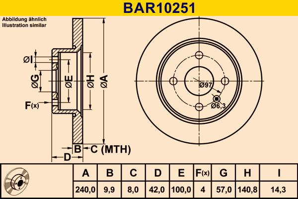 Barum BAR10251 - Brake Disc autospares.lv